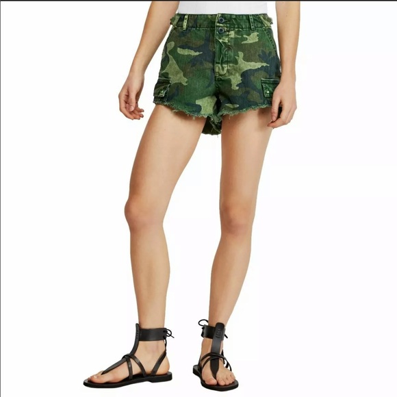 Free People Pants - Free People Commander Cutoff Camo Shorts